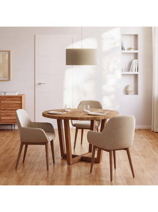 Kave Home - Nahla-ruokapöytä akaasia ⌀ 120 cm - BEIGE | Stockmann - photo 4