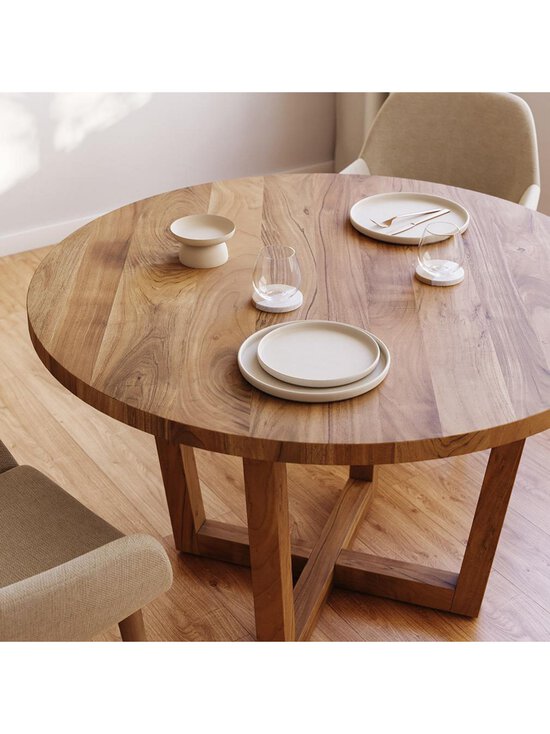 Kave Home - Nahla-ruokapöytä akaasia ⌀ 120 cm - BEIGE | Stockmann - photo 5