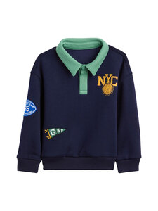 GAP - Ott Nyc Fleece polo džemperis - TODDLER BOY VINTAGE NAVY | Stockmann