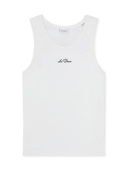 Les Deux - Arthur Logo Rib Tank -toppi - 201 WHITE | Stockmann - photo 1