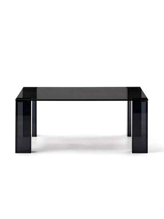 Kave Home - Adularia-sivupöytä tummanharmaa lasi 85 x 85 cm - BLACK | Stockmann - photo 1