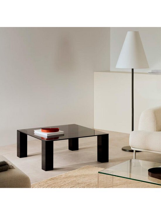 Kave Home - Adularia-sivupöytä tummanharmaa lasi 85 x 85 cm - BLACK | Stockmann - photo 4