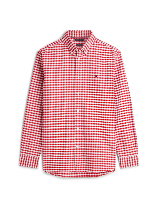 Tommy Hilfiger - Heritage Oxford Gingham -kauluspaita - 0QJ MEDIUM RED / CHECK | Stockmann - photo 1