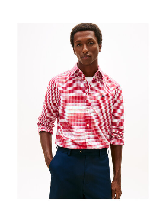 Tommy Hilfiger - Heritage Oxford Gingham -kauluspaita - 0QJ MEDIUM RED / CHECK | Stockmann - photo 2
