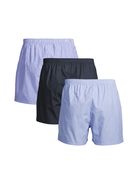 Cap Horn loungewear - Bredas bokseršorti 3-gab. - COMBO 1. LT.BLUE CHAMBRAY DOT, DK.BLUE POPLIN, BLUE STRIPE | Stockmann - photo 2