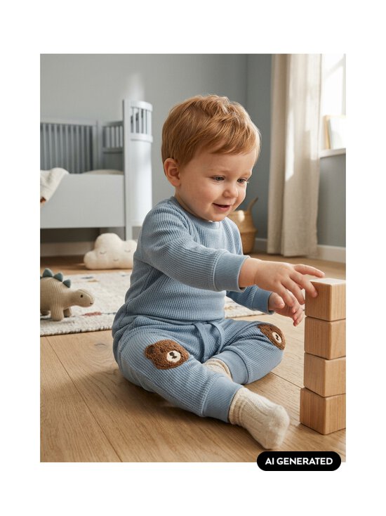 Lindex - Vahvelkoes dressipüksid - 8174 BLUE | Stockmann - photo 3