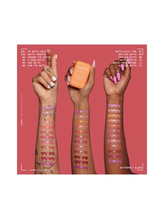 NYX Professional Makeup - Buttermelt Blush vaigu sārtums - 06 FOR THE BUTTA - photo 7 NYX Professional Makeup - Buttermelt Blush vaigu sārtums - 06 FOR THE BUTTA | Stockmann - photo 7