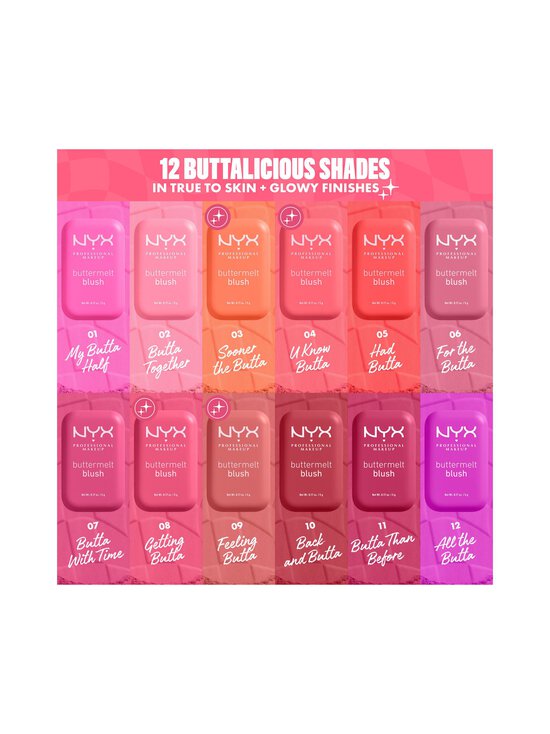 NYX Professional Makeup - Buttermelt Blush vaigu sārtums - 06 FOR THE BUTTA - photo 9 NYX Professional Makeup - Buttermelt Blush vaigu sārtums - 06 FOR THE BUTTA | Stockmann - photo 9