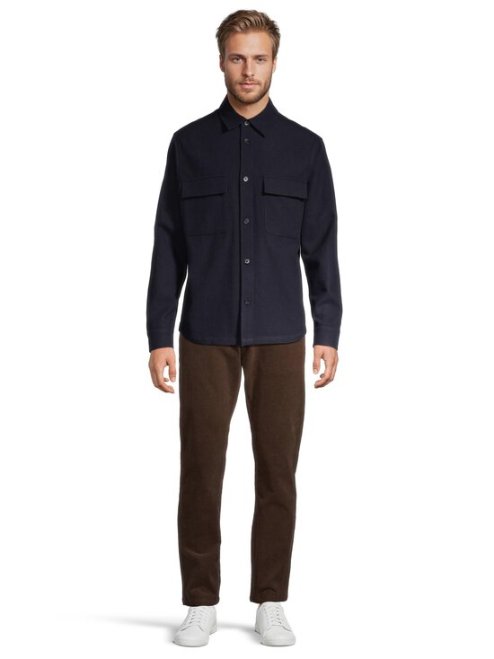 ESSENTIALS by Stockmann - Naveen Woolmix -päällyspaita - MIDNIGHT BLUE | Stockmann - photo 4