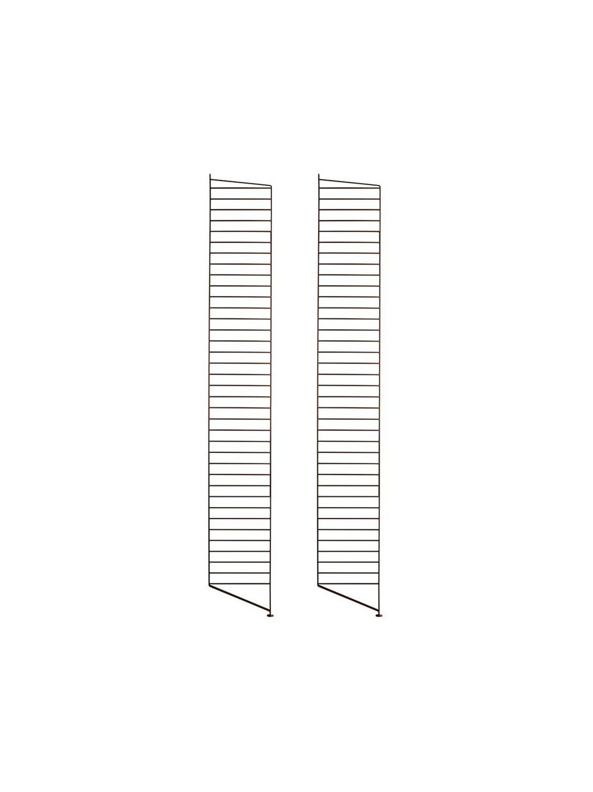 String system -lattiasivupaneelit 2 kpl ruskea 200 x 30 cm