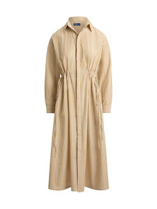 Polo Ralph Lauren - Svītraina kreklkleita - CLASSIC CAMEL/WHITE | Stockmann