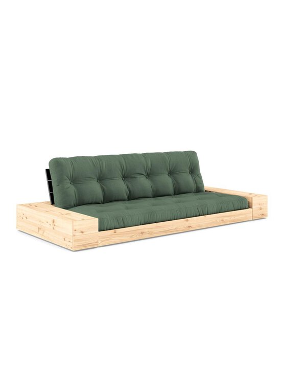Karup - Base-futonsohva laatikoilla olive green/musta L 244 cm - GREEN | Stockmann - photo 1
