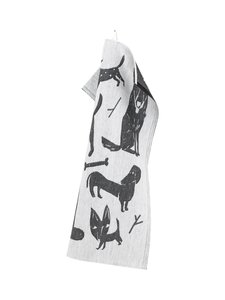 Lapuan Kankurit - Dog park kitchen towel 46 x 70 cm - VALKOINEN/MUSTA | Stockmann