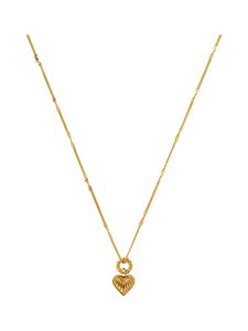 MISSOMA - Mini Ridge Heart Charm -kullattu kaulakoru - GOLD | Stockmann