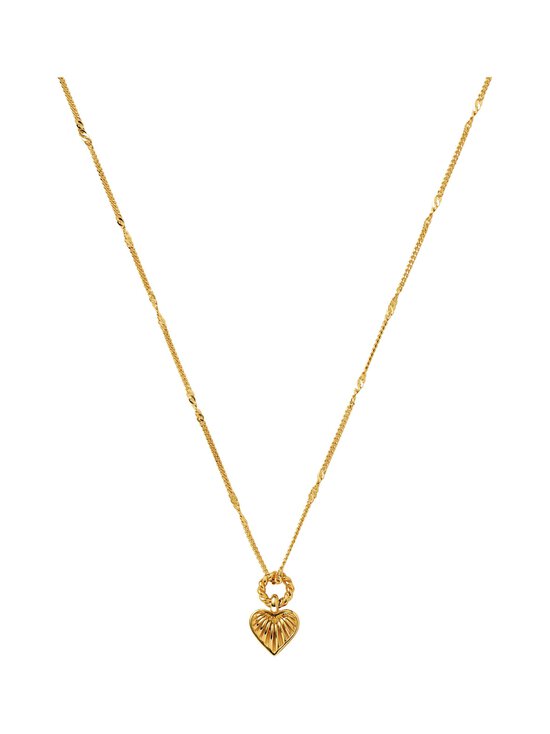MISSOMA - Mini Ridge Heart Charm apzeltīta kaklarota - GOLD | Stockmann - photo 1