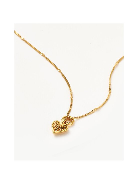 MISSOMA - Mini Ridge Heart Charm apzeltīta kaklarota - GOLD | Stockmann - photo 2