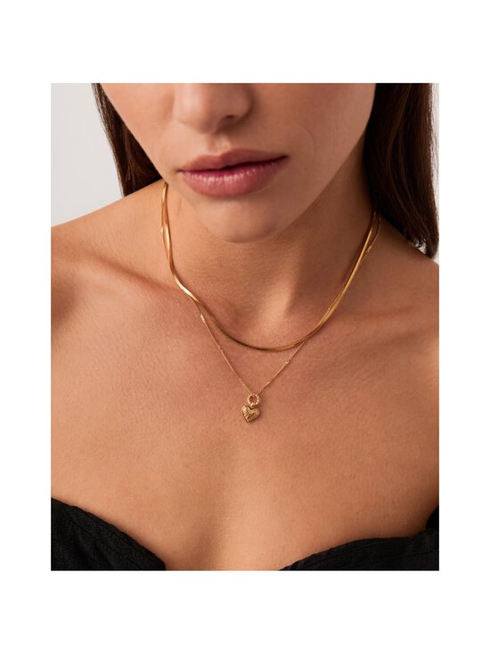 MISSOMA - Mini Ridge Heart Charm apzeltīta kaklarota - GOLD | Stockmann - photo 3