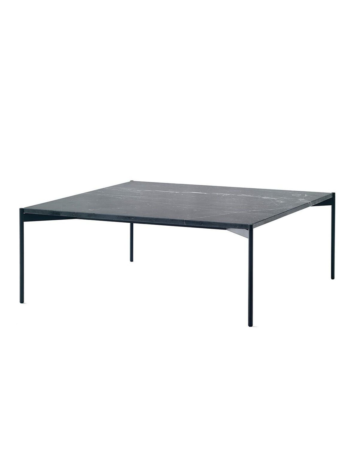 Plateau-sohvapöytä musta/marmori 90 x 90 cm
