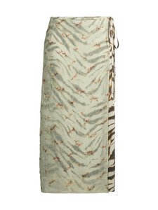Ganni - Shibori Organza Printed Stretch -satiinihame - ZZ7 SEEDLING | Stockmann