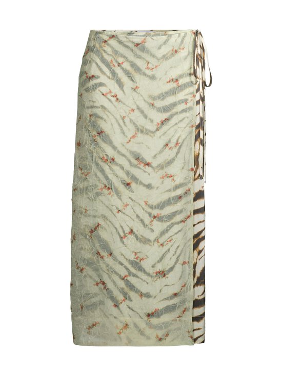 Ganni - Shibori Organza Printed Stretch -satiinihame - ZZ7 SEEDLING | Stockmann - photo 1