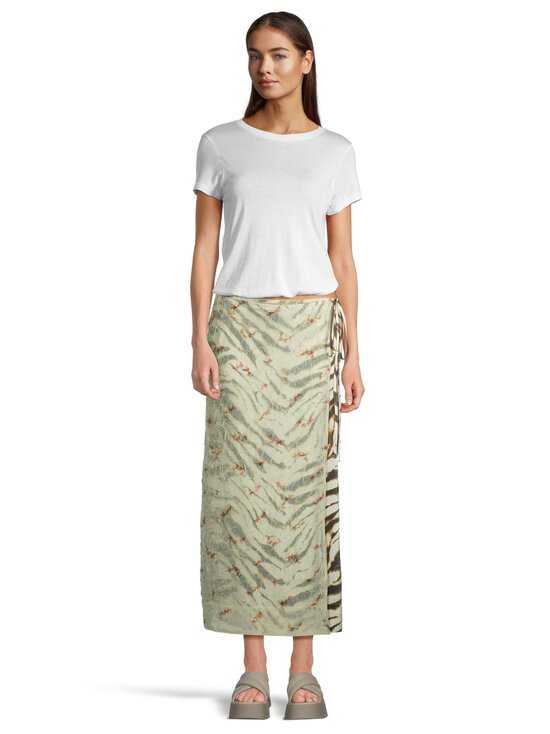 Ganni - Shibori Organza Printed Stretch -satiinihame - ZZ7 SEEDLING | Stockmann - photo 3