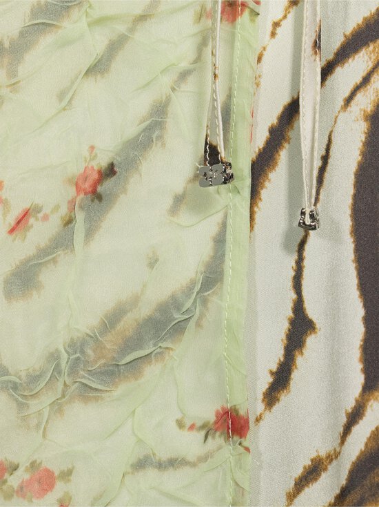 Ganni - Shibori Organza Printed Stretch -satiinihame - ZZ7 SEEDLING | Stockmann - photo 5