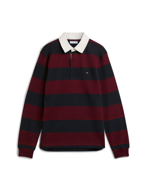 Tommy Hilfiger - Ragbisärk Essential Stripe - VLP BURGUNDY/ CARBON NAVY | Stockmann - photo 1