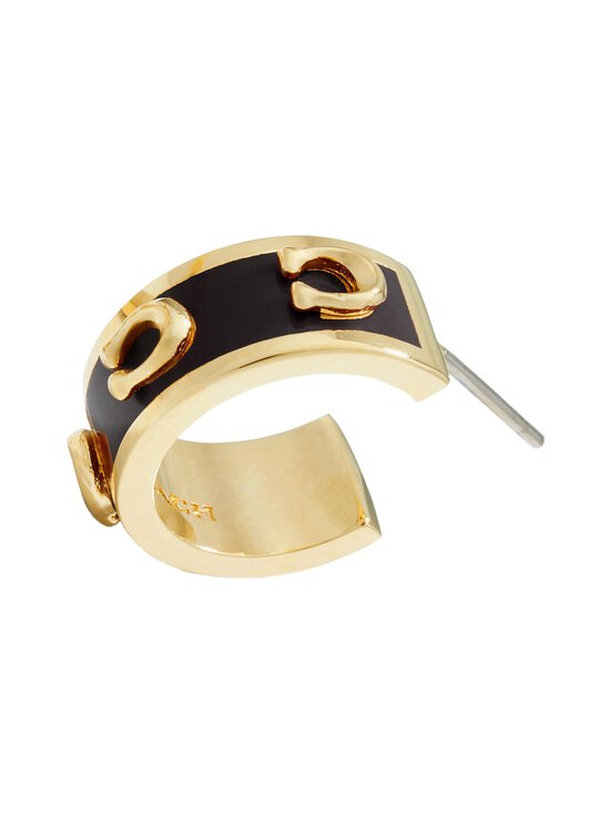 Coach - Enamel Pegged C Hoop -korvakorut - BLACK/GOLD | Stockmann - photo 2