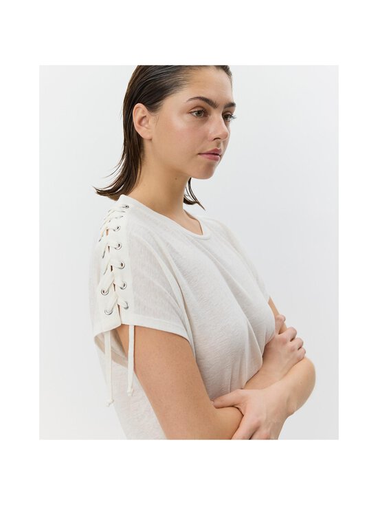 Sofie Schnoor - AleidSW Regular - pellavasekoitteinen t-paita - 0101 OFF WHITE | Stockmann - photo 5