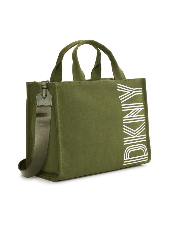 DKNY Noa Medium Canvas Tote Bag in Green