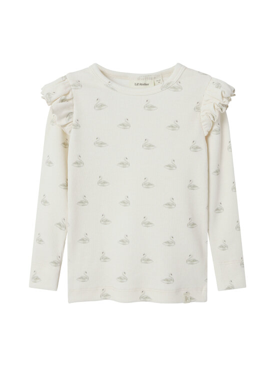 Lil' Atelier - NmfGavo Eko Slim -paita - PASTEL PARCHMENT AOP:SWAN | Stockmann - photo 1