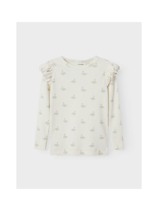 Lil' Atelier - NmfGavo Eko Slim -paita - PASTEL PARCHMENT AOP:SWAN | Stockmann - photo 2