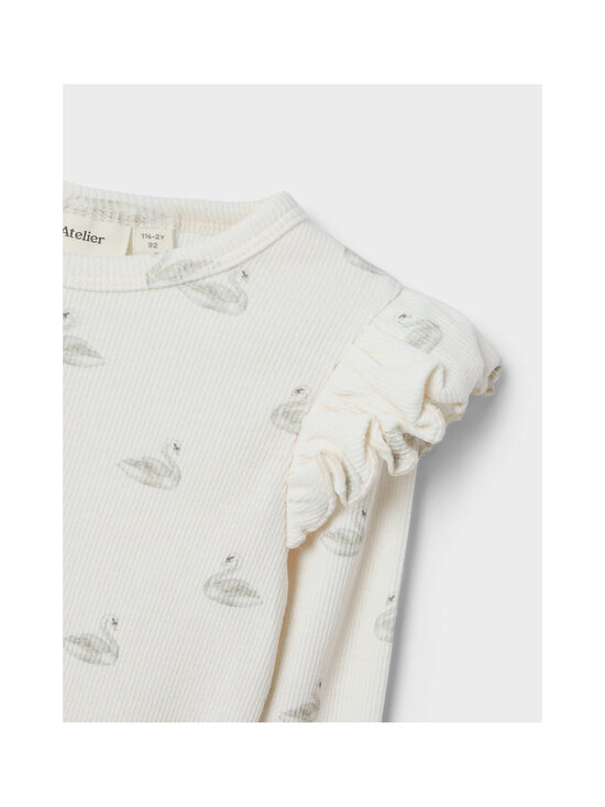 Lil' Atelier - NmfGavo Eko Slim -paita - PASTEL PARCHMENT AOP:SWAN | Stockmann - photo 3
