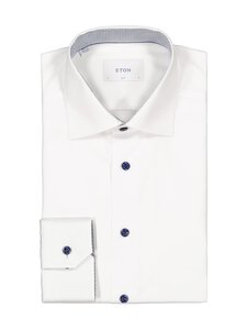 Eton - Triiksärk Slim Fit Geometric Effect Signature - 00 WHITE | Stockmann