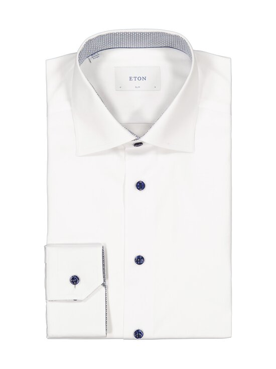 Eton - Triiksärk Slim Fit Geometric Effect Signature - 00 WHITE | Stockmann - photo 1