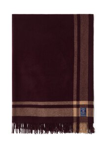 Lexington - Pleds ar svītrainu apmali 130 x 170 cm - 2888 FIG/FUDGE | Stockmann