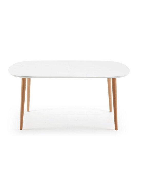 Kave Home - Oqui- jatkettava ruokapöytä valkoinen/pyökki 100 x 160/260 cm - BEIGE | Stockmann - photo 2