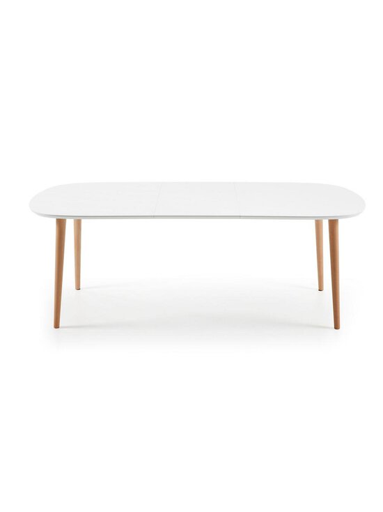 Kave Home - Oqui- jatkettava ruokapöytä valkoinen/pyökki 100 x 160/260 cm - BEIGE | Stockmann - photo 3
