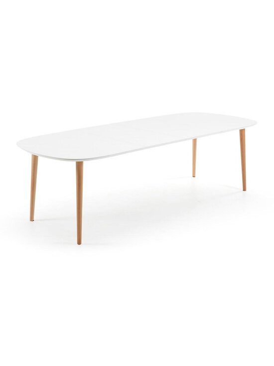 Kave Home - Oqui- jatkettava ruokapöytä valkoinen/pyökki 100 x 160/260 cm - BEIGE | Stockmann - photo 5