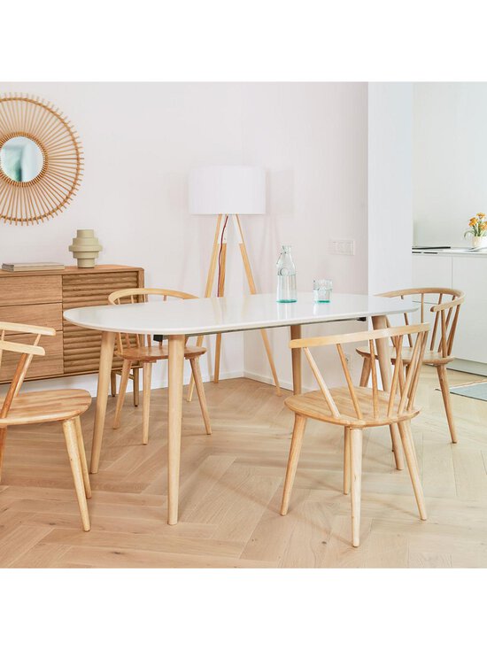 Kave Home - Oqui- jatkettava ruokapöytä valkoinen/pyökki 100 x 160/260 cm - BEIGE | Stockmann - photo 6