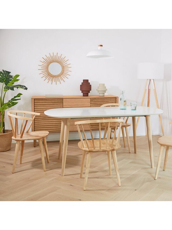 Kave Home - Oqui- jatkettava ruokapöytä valkoinen/pyökki 100 x 160/260 cm - BEIGE | Stockmann - photo 7