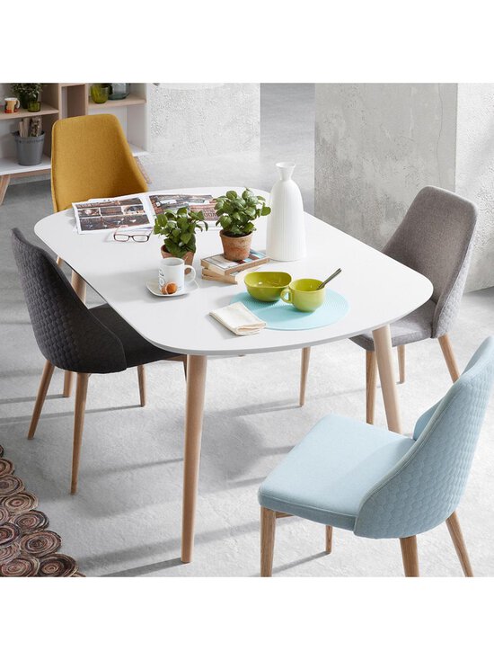 Kave Home - Oqui- jatkettava ruokapöytä valkoinen/pyökki 100 x 160/260 cm - BEIGE | Stockmann - photo 8