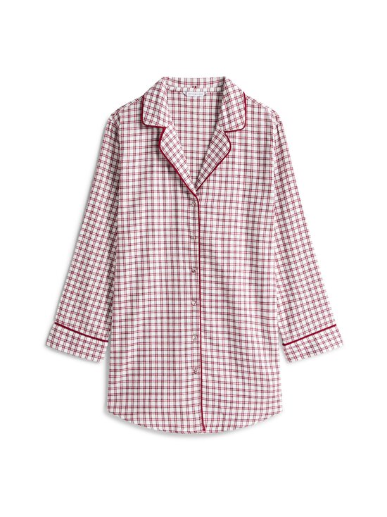 Tommy Hilfiger - Flanell-yöpaita - 0LZ MINI PLAID IVORY SILK | Stockmann - photo 1