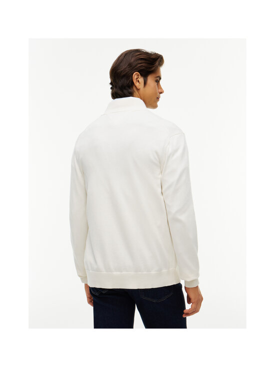 Tommy Hilfiger - Cotton Zip Thru -neuletakki - Z00 IVORY PETAL / NAVY BLUE TIP | Stockmann - photo 3