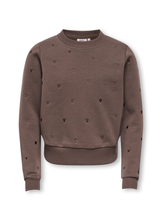 KIDS ONLY - KogAtika O-neck -sydänbrodeerattu collegepaita - BRACKEN DETAIL:EMB HEARTS/BRACKEN | Stockmann - photo 1