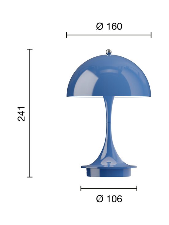Louis Poulsen - Panthella 160 Portable V3 -kannettava pöytävalaisin - OPAQUE INDIGO - photo 2 Louis Poulsen - Panthella 160 Portable V3 -kannettava pöytävalaisin - OPAQUE INDIGO | Stockmann - photo 2