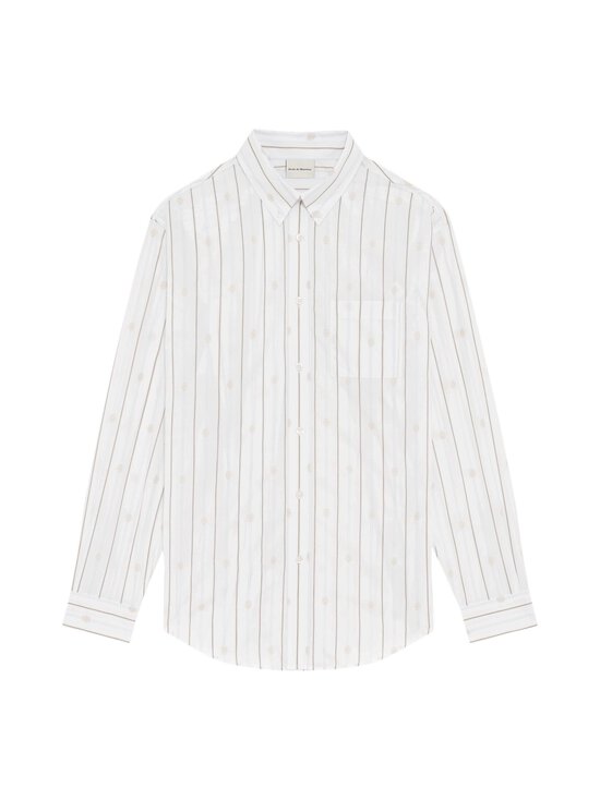 Drôle de Monsieur - Chemise Rayèe Monogramme krekls ar apkakli - OFF WHITE | Stockmann - photo 1