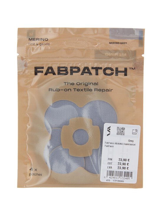 Vaatelaastari FabPatch - Merino pašlīmējošie tekstila ielāpi - GREY - photo 2 Vaatelaastari FabPatch - Merino pašlīmējošie tekstila ielāpi - GREY | Stockmann - photo 2