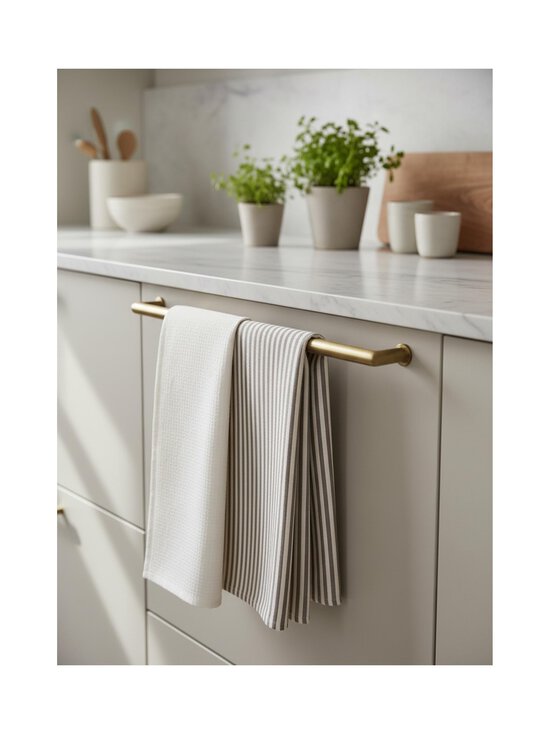 Casa Stockmann - Köögirätik Tornio, 2 tk - DARK GREY/SOFT WHITE STRIPE + SOFT WHITE | Stockmann - photo 4