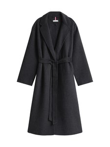 Tommy Hilfiger - Regular Belted Maxi -villakangastakki - P4E DARK GREY HEATHER | Stockmann